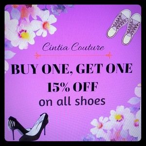 BUY ONE GET ONE 15% OFF ALL SHOES